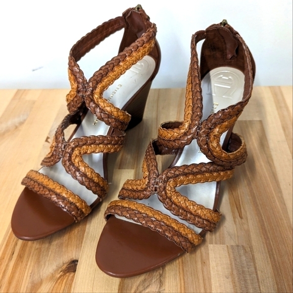 ETIENNE Aigner Braided Wedge Sandal 9.5 - Picture 2 of 13